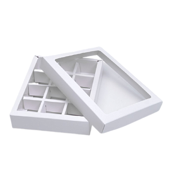 картинка Коробка для 12 конфет белая с окном  19*15*3,5 см от магазинаАрт-Я
