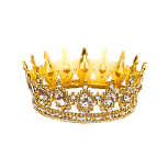 картинка Декоративная корона на торт со стразами 15*5,5см, золото от магазинаАрт-Я