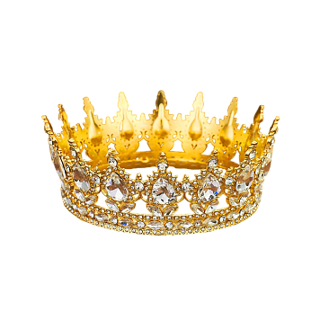 картинка Декоративная корона на торт со стразами 15*5,5см, золото от магазинаАрт-Я