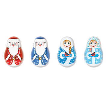 картинка Сахарные МЕДАЛЬОНЫ ДЕД МОРОЗ и СНЕГУРОЧКА 35x23 мм (63 шт) от магазинаАрт-Я