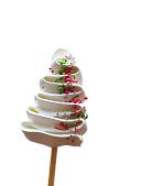 картинка Безе фигурное "Ёлка" белая с цветной посыпкой от магазинаАрт-Я