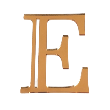 картинка Топпер буква "Е" 6,5см золото от магазинаАрт-Я