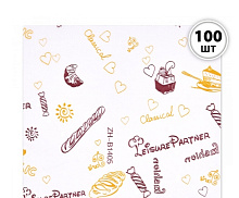 картинка Бумага упаковочная для бенто-торта 14*14см «Пекарня», 100 шт от магазинаАрт-Я