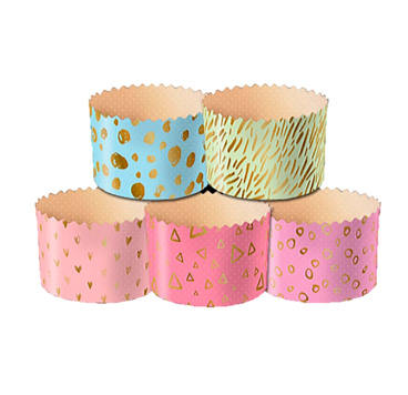 картинка Форма для кулича(85) ПАСТЕЛЬ МИКС d70*h85мм, 10шт от магазинаАрт-Я