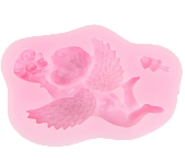 картинка Молд ангел с букетом от магазинаАрт-Я