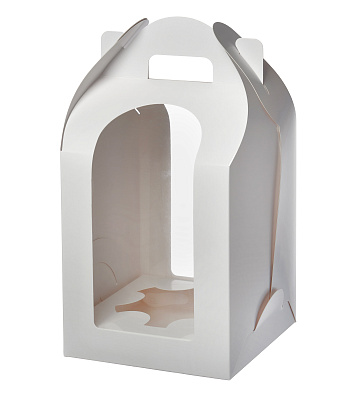 картинка Коробка 15*15*18см под кулич (БЕЛАЯ)  от магазинаАрт-Я