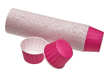 картинка Форма Маффин с ламин. Ярко-розовый 50*40мм, 100шт от магазинаАрт-Я