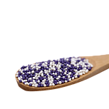 картинка Драже сахарное «Бисер №427» сиреневый, серебро, 200гр от магазинаАрт-Я