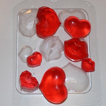 картинка Форма пластиковая: Сердечки-поцелуйчики от магазинаАрт-Я