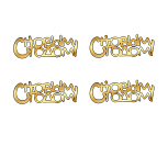 картинка Топпер  "С новым годом", 5,8*2см, золото 4шт от магазинаАрт-Я