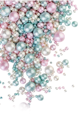 картинка Драже Блеск нежный №814, (Лазурный, розовый, белоснежный),50гр от магазинаАрт-Я