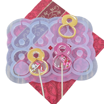 картинка Силиконовая форма №534 "8 марта погремушка" №2 от магазинаАрт-Я