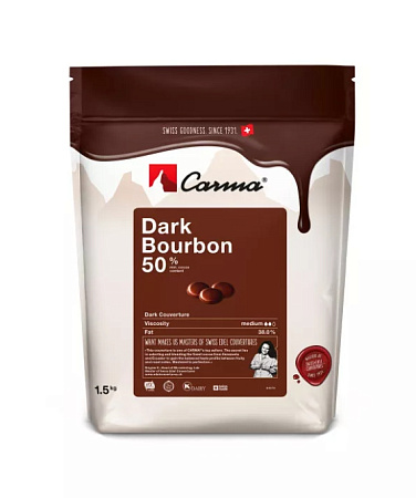 картинка Шоколад темный Carma Bourbon 50%, 1,5 кг от магазинаАрт-Я