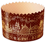 картинка Форма для кулича(67) D134 H100мм Храм золотой, 10шт от магазинаАрт-Я