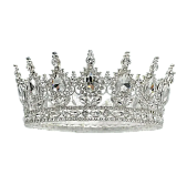 картинка Декоративная корона на торт со стразами 15*5,5см, серебро от магазинаАрт-Я