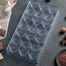 картинка Форма для шоколада 28×14 см "Листопад", 21 ячейка от магазинаАрт-Я