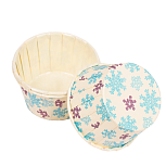 картинка Формы бумажные с ламинацией Маффин 50*40 мм (Снегопад) 100 шт от магазинаАрт-Я