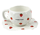 картинка Чайная пара «Клубничка», 300 мл от магазинаАрт-Я