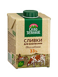 картинка Сливки 33% Село Зеленое ультрапастер.  0,5л от магазинаАрт-Я