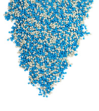картинка Драже сахарное бисер №401 Микс №4 (голубой, белый), 90гр от магазинаАрт-Я
