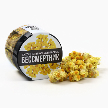 картинка Сухие цветы в банке "Бессмертник", 5 г    от магазинаАрт-Я