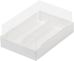 картинка Коробка для 2 эклеров с прозрачным куполом 135*90*50мм БЕЛАЯ от магазинаАрт-Я