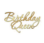 картинка Топпер  "Birthday Queen" 13*7.6см, золото от магазинаАрт-Я