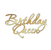 картинка Топпер  "Birthday Queen" 13*7.6см, золото от магазинаАрт-Я