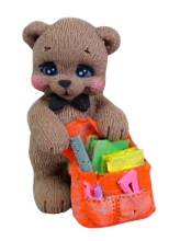 картинка Глазурь "Мишка школьник с рюкзаком коричневый 2Д" от магазинаАрт-Я