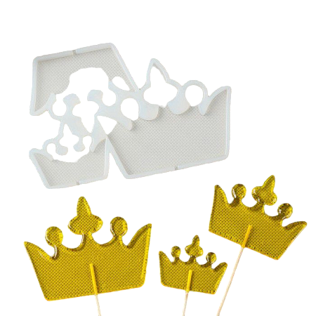 картинка Силиконовая форма для леденцов «Короны 3 размера» от магазинаАрт-Я