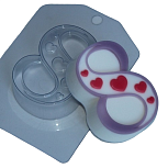 картинка Форма пластиковая: 8 Марта/Сердечки по диагонали от магазинаАрт-Я