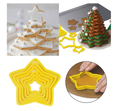 картинка Набор пластиковых вырубок "Звезды", 6 шт от магазинаАрт-Я