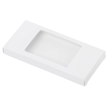 картинка Коробка для плитки шоколада 17*8*1,7см, белая с окном от магазинаАрт-Я