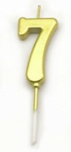 картинка Свеча цифра "7" золото на палочке от магазинаАрт-Я