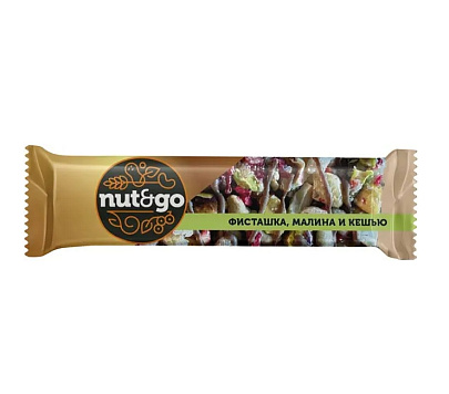 картинка Батончик Nut&Go  фисташка,кешью, малина глаз. 34 г от магазинаАрт-Я