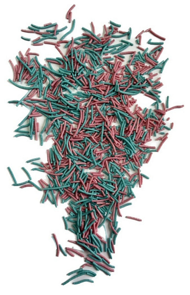 картинка Посыпка №320 вермишель голубая,розовая, 50гр от магазинаАрт-Я