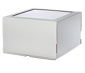 картинка Коробка 25*25*15см с ОКНОМ МИКРОГОФРОКАРТОН от магазинаАрт-Я