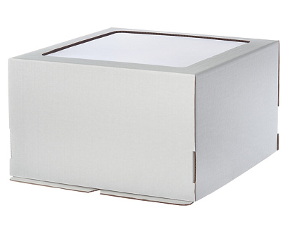 картинка Коробка 25*25*15см с ОКНОМ МИКРОГОФРОКАРТОН от магазинаАрт-Я