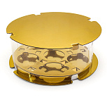 картинка Коробка для 6 капкейков ТУБУС диам.240мм выс.100мм ЗОЛОТО от магазинаАрт-Я