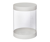 картинка Коробка ТУБУС прозрачный диам.160мм выс.220мм (БЕЛАЯ)  от магазинаАрт-Я