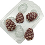 картинка Форма пластиковая: Шишка кедровая МИНИ (4 ячейки) от магазинаАрт-Я