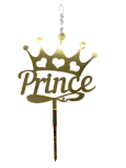 картинка Топпер свеча "Prince" Золото от магазинаАрт-Я