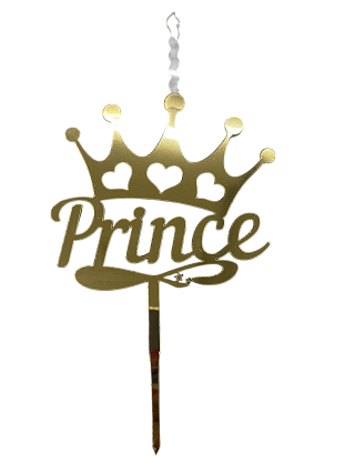 картинка Топпер свеча "Prince" Золото от магазинаАрт-Я