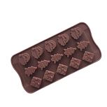 картинка Форма для конфет "Ёлка, дед мороз, подарок" от магазинаАрт-Я