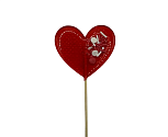 картинка Леденец "Сердце" красное с посыпкой от магазинаАрт-Я