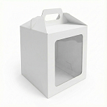 картинка Коробка 15*15*18см под кулич с фронтальной загрузкой (БЕЛАЯ) от магазинаАрт-Я