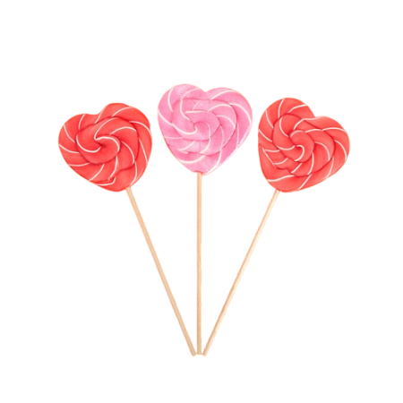 картинка Карамель леденцовая Сердце, со вкусами клубника, малина, 30г от магазинаАрт-Я