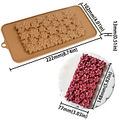 картинка Форма силиконовая для шоколада «Плитка Лилии» от магазинаАрт-Я