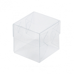 картинка Коробка для макарон с пластик, крышкой 80*80*80мм (прозрачная) от магазинаАрт-Я