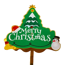 картинка Топпер «Merry Christmas» елочка со снеговиком от магазинаАрт-Я